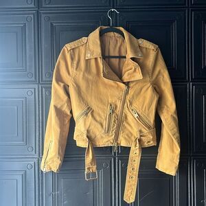 Allsaints denim biker jacket